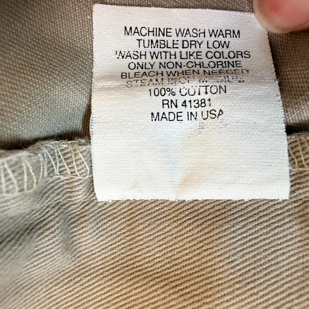 Polo Ralph‎ Lauren Chino Men 36x30 Khaki Tan Vintage Made in USA Pleated Front